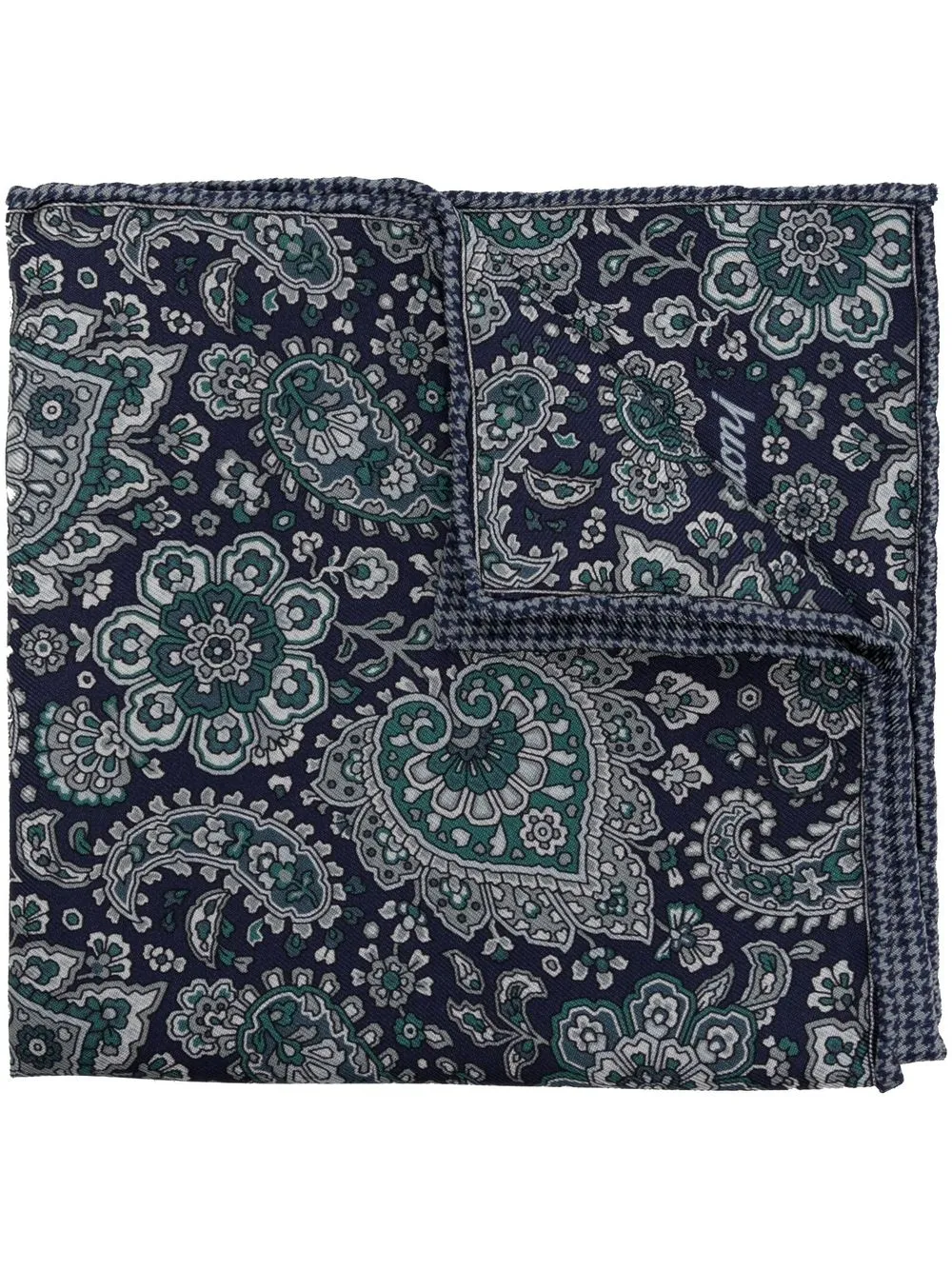 

Brioni floral-paisley print pocket square - Blue