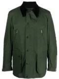 Department 5 contrast-collar organic cotton jacket - Green