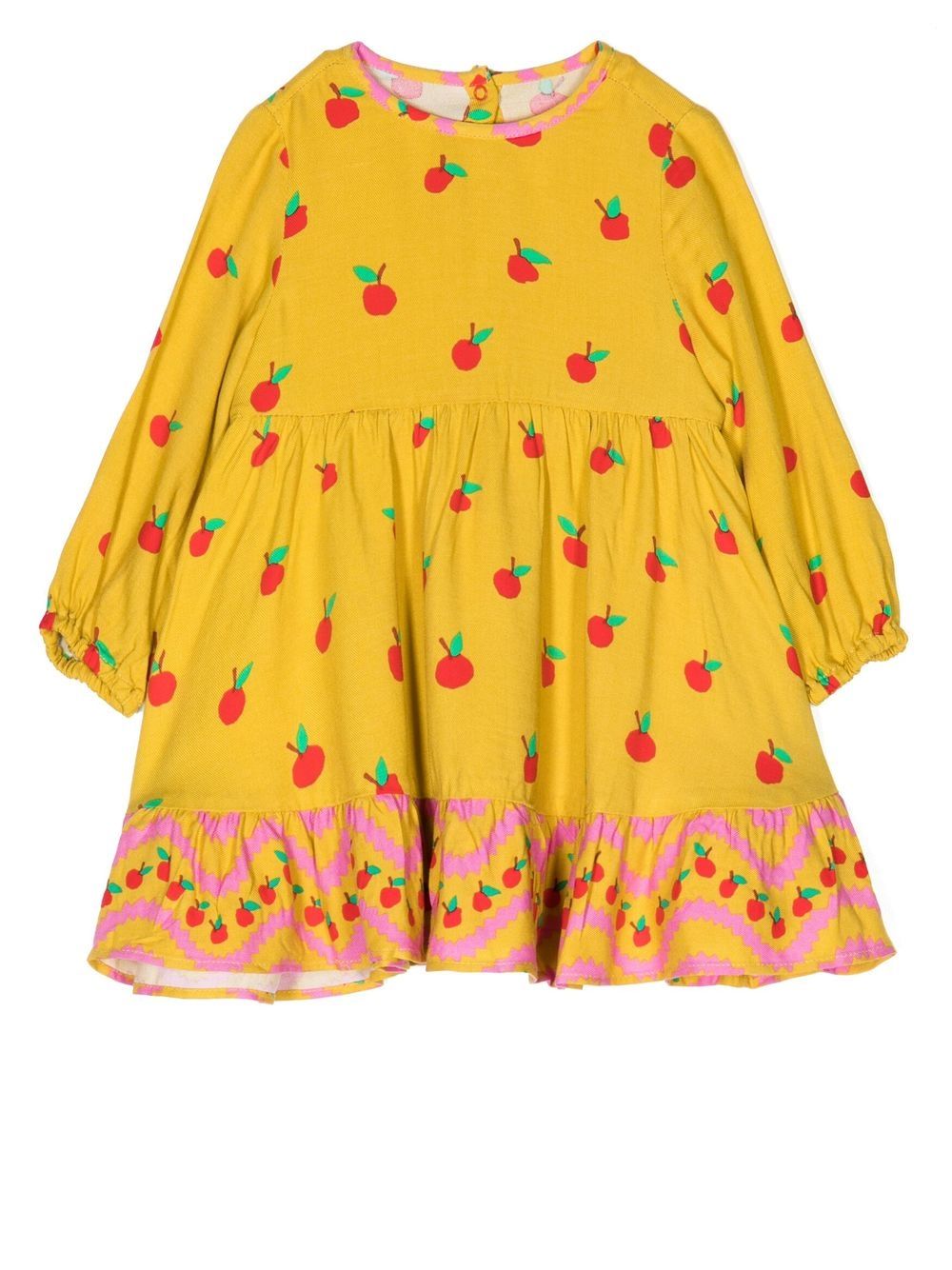 Stella Mccartney Babies' Apple-print Shift-dress In Orange