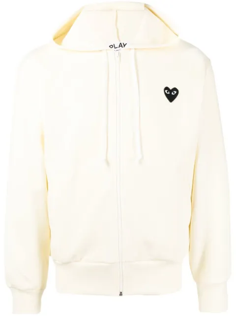 Comme Des Garçons Play hoodie zippé à logo imprimé