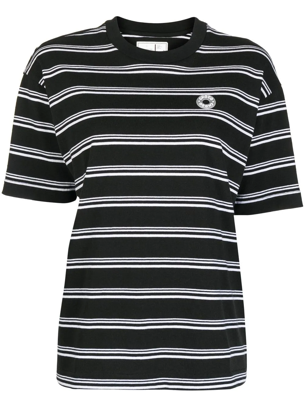 

CHOCOOLATE striped logo-print T-shirt - Black