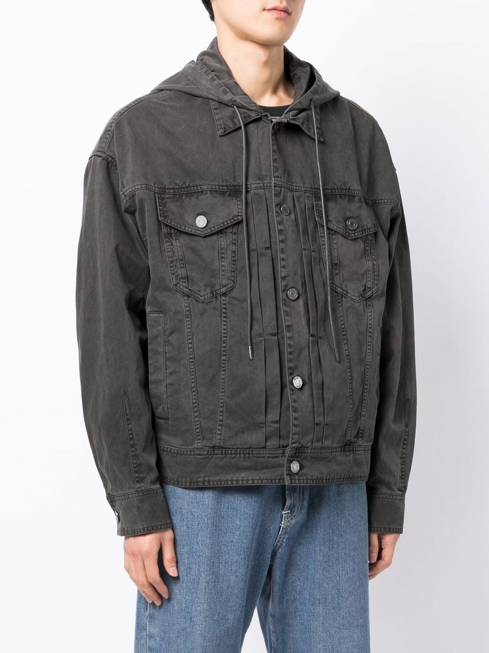 Juun.J drawstring-hood Denim Jacket - Farfetch