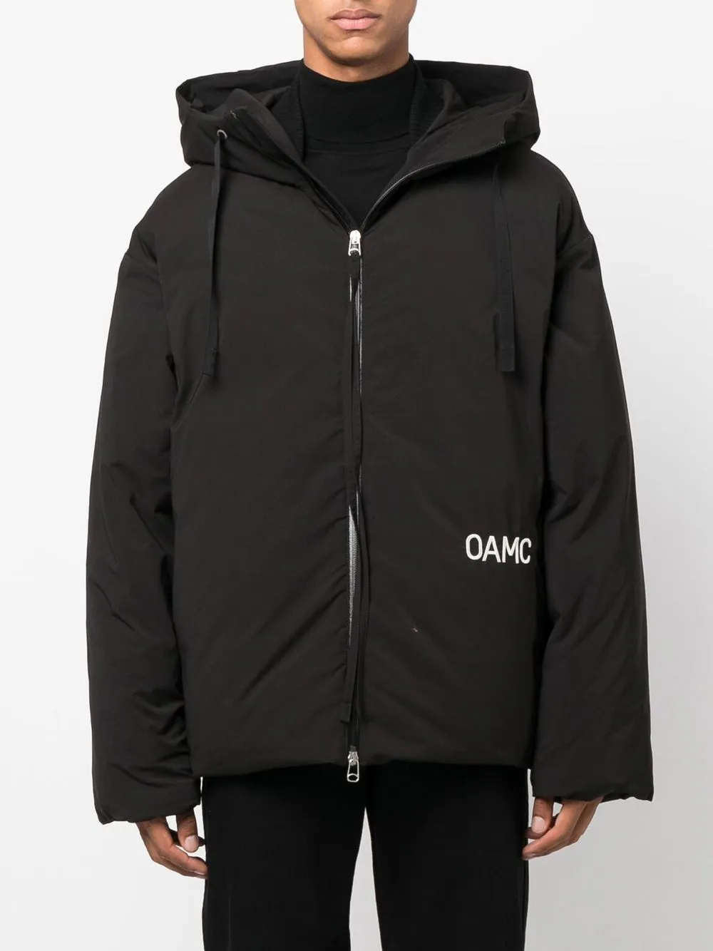 OAMC logo-print Hooded Puffer Jacket - Farfetch