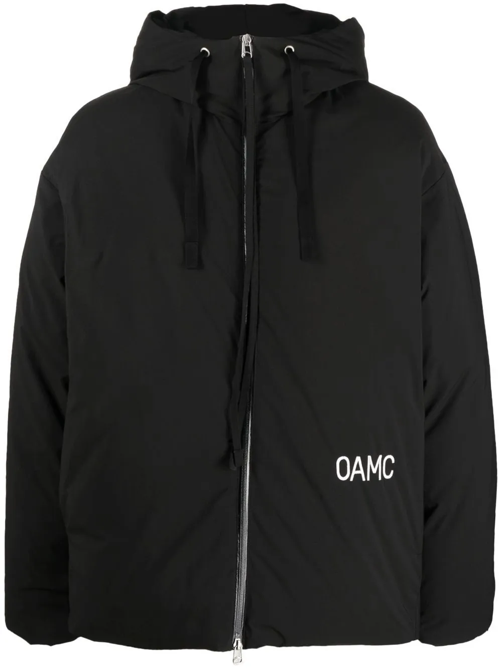 logoprint hooded puffer jacket OAMC