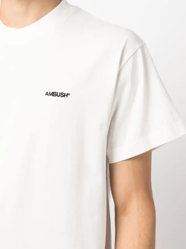 【関税込み】Ambush ホワイト ロゴプリント Tシャツ AMBUSH ロゴ 半袖 Tシャツ ブラック ホワイト 送料関税無料