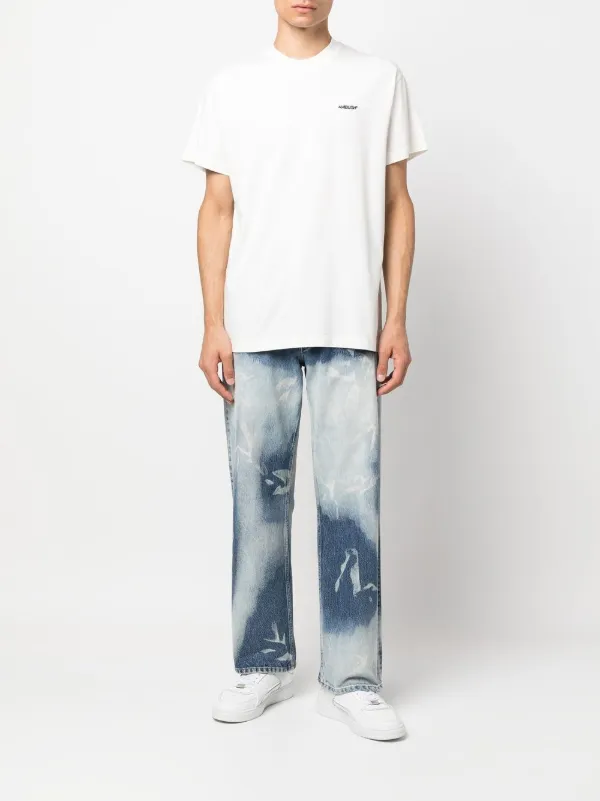 AMBUSH embroidered-logo Detail T-shirt | White | FARFETCH