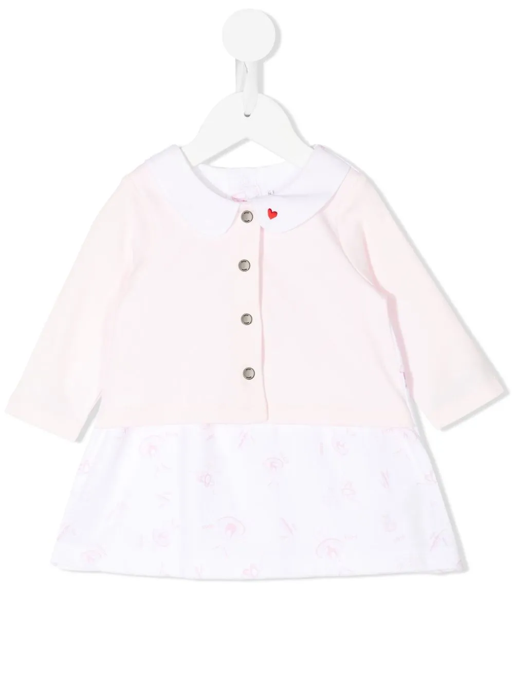 

BOSS Kidswear vestido con paneles en contraste - Rosado