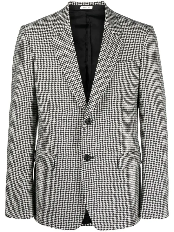 Mens black and white houndstooth blazer online
