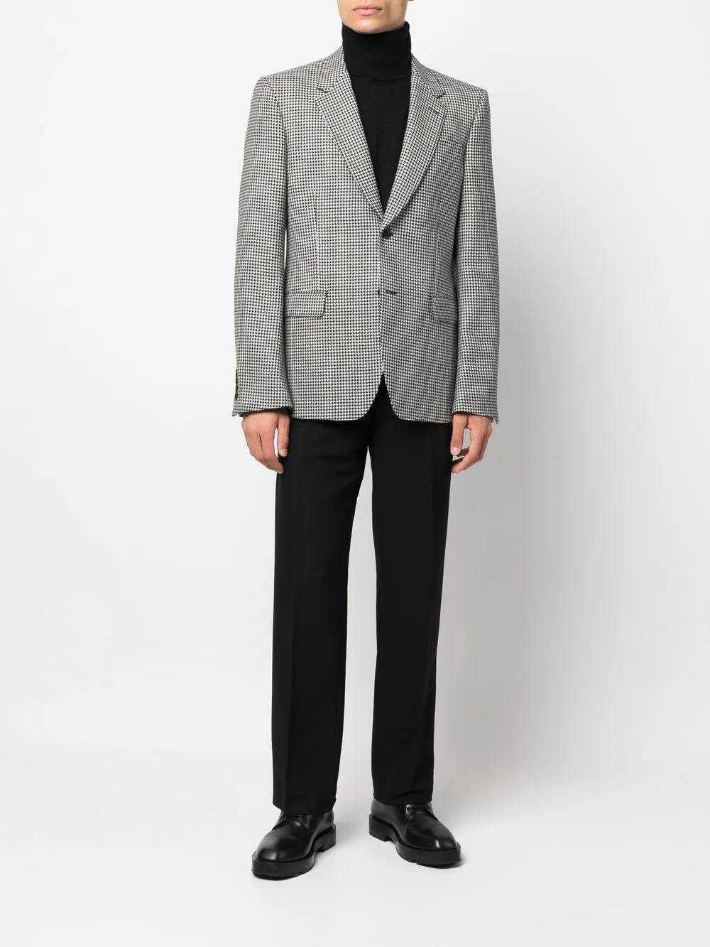 Alexander McQueen Blazer met pied-de-poule print - Wit