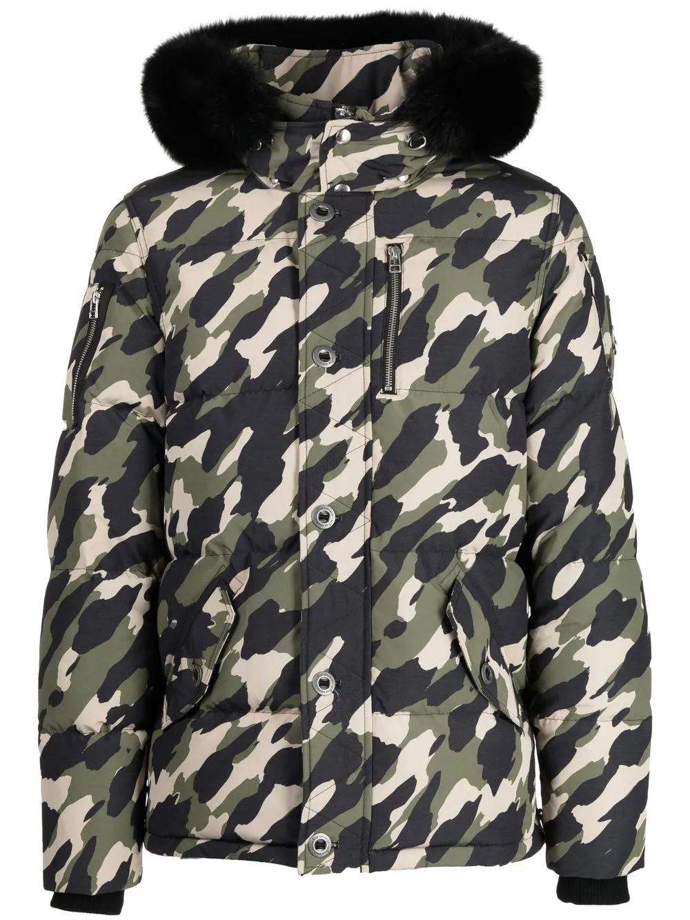 

Moose Knuckles abrigo capitonado con estampado militar - Verde