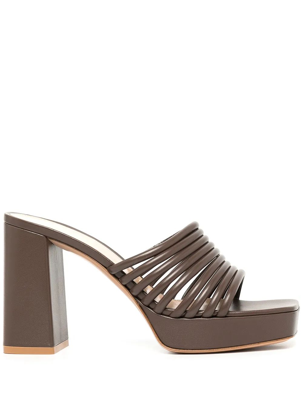 

Gianvito Rossi block-heel Lena mules - Brown