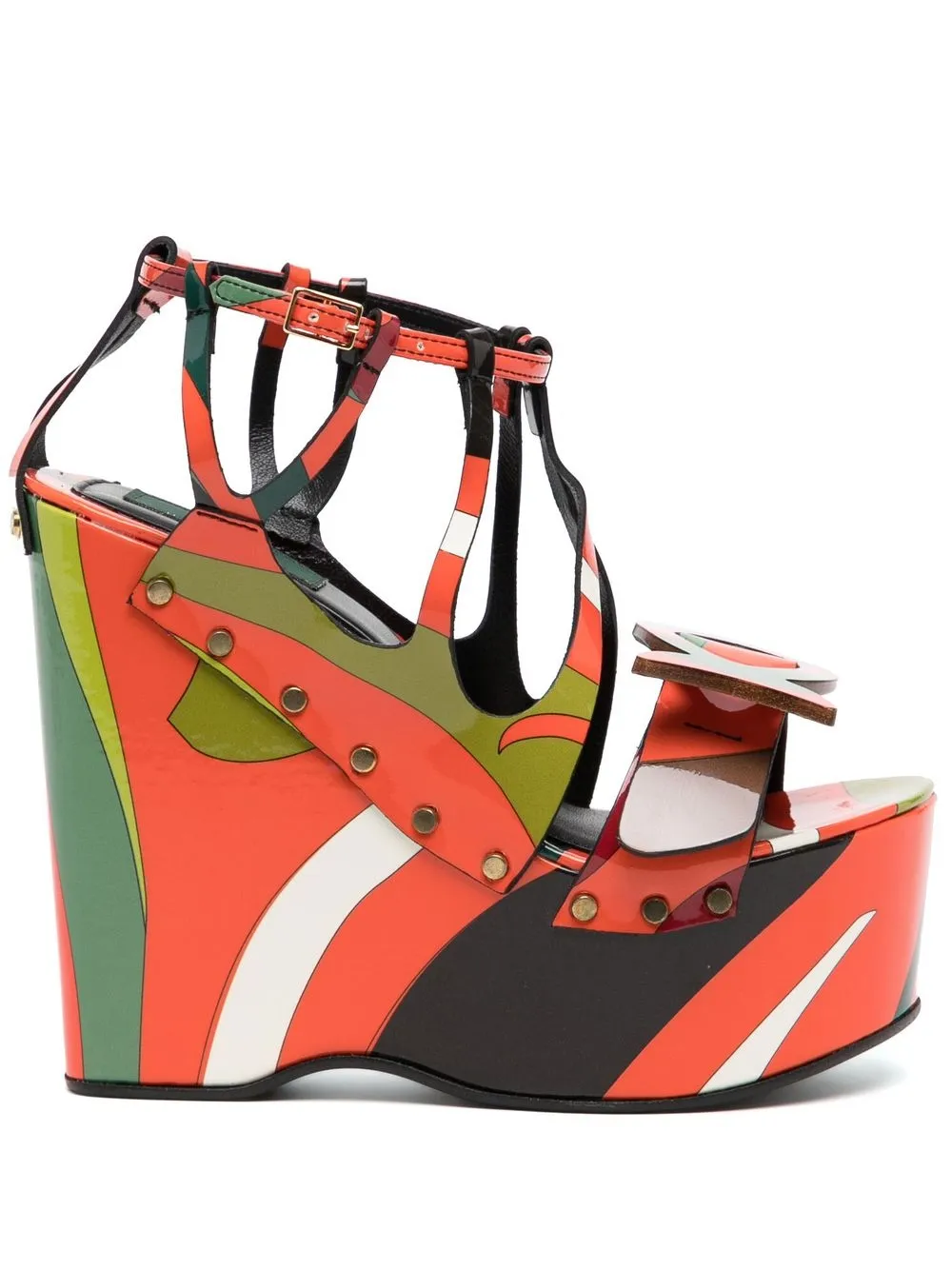 

PUCCI 145mm platform mules - Orange