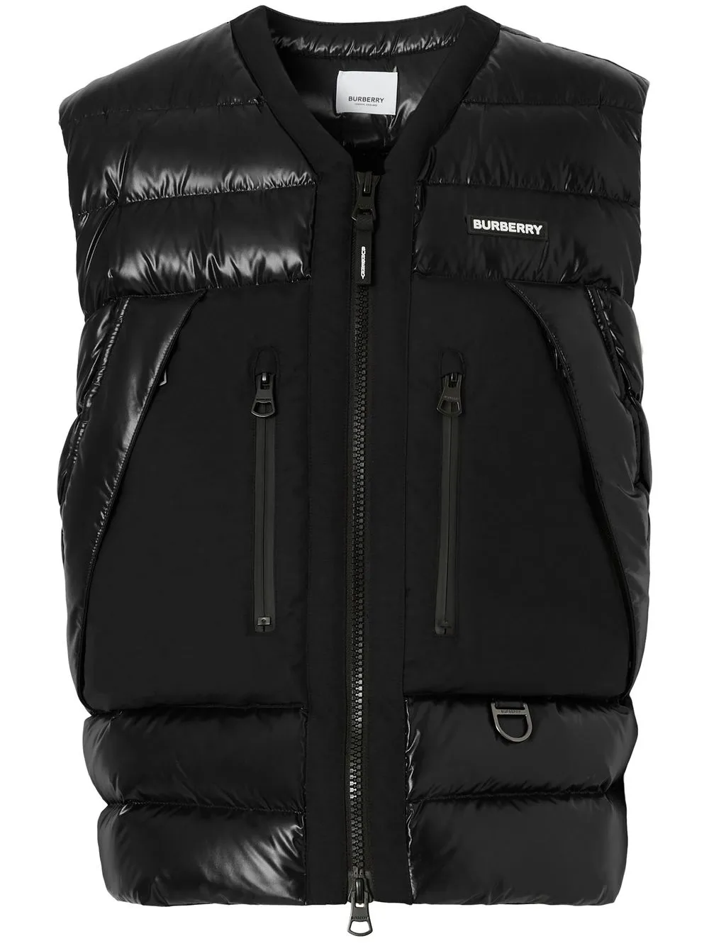 

Burberry logo-print padded gilet - Black