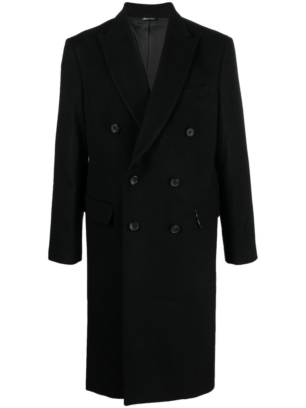 Shop Reveres 1949 Double-breasted Coat In Black