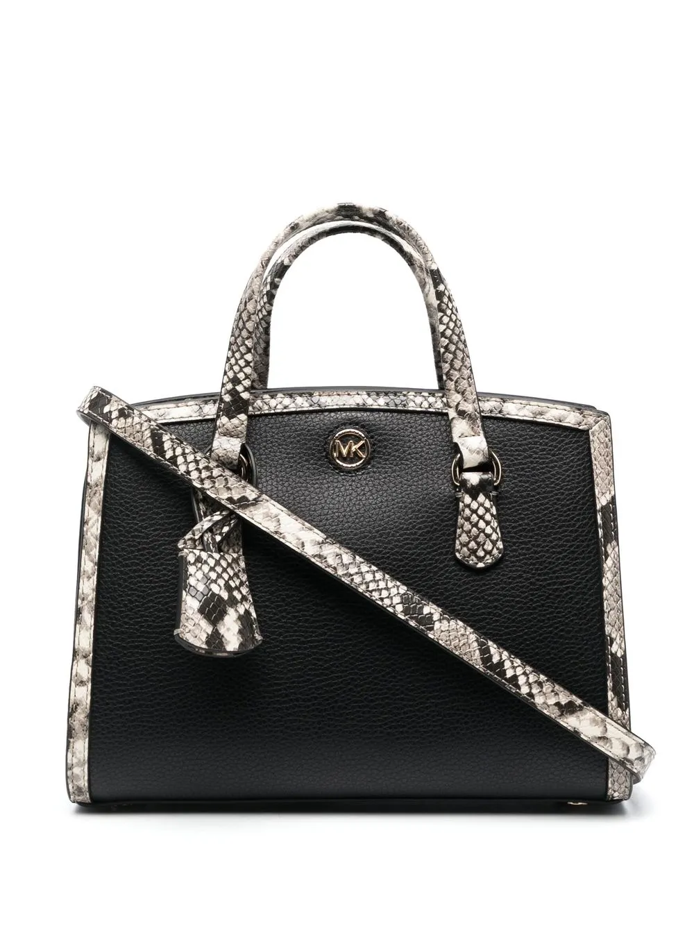 

Michael Michael Kors tote Chantal en relieve pequeña - Negro