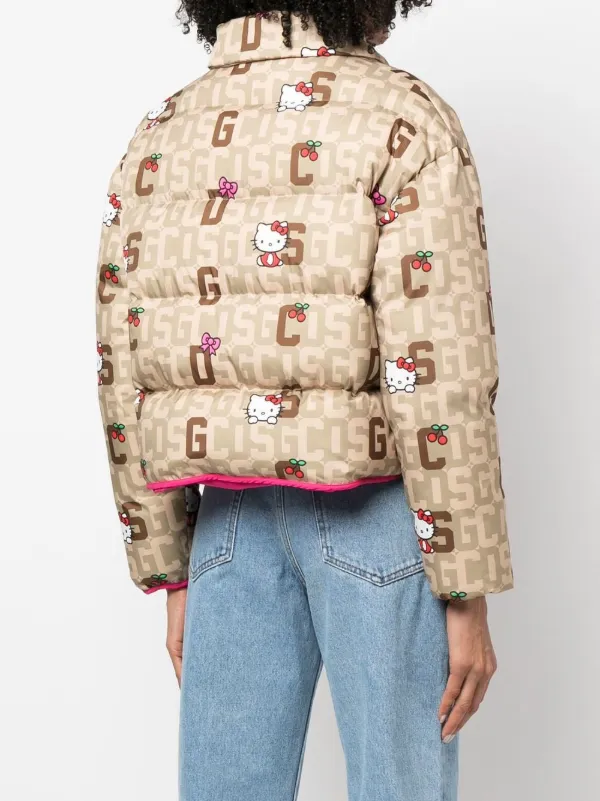 camouflage-print padded coat