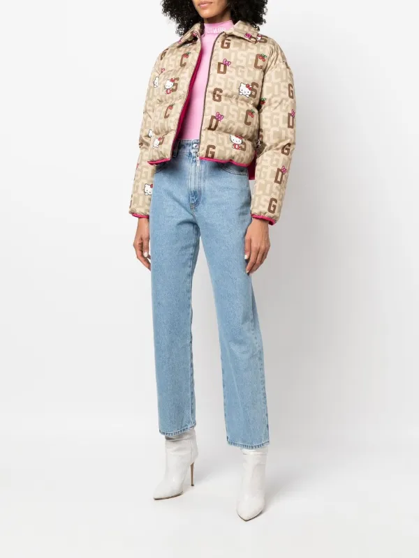 camouflage-print padded coat