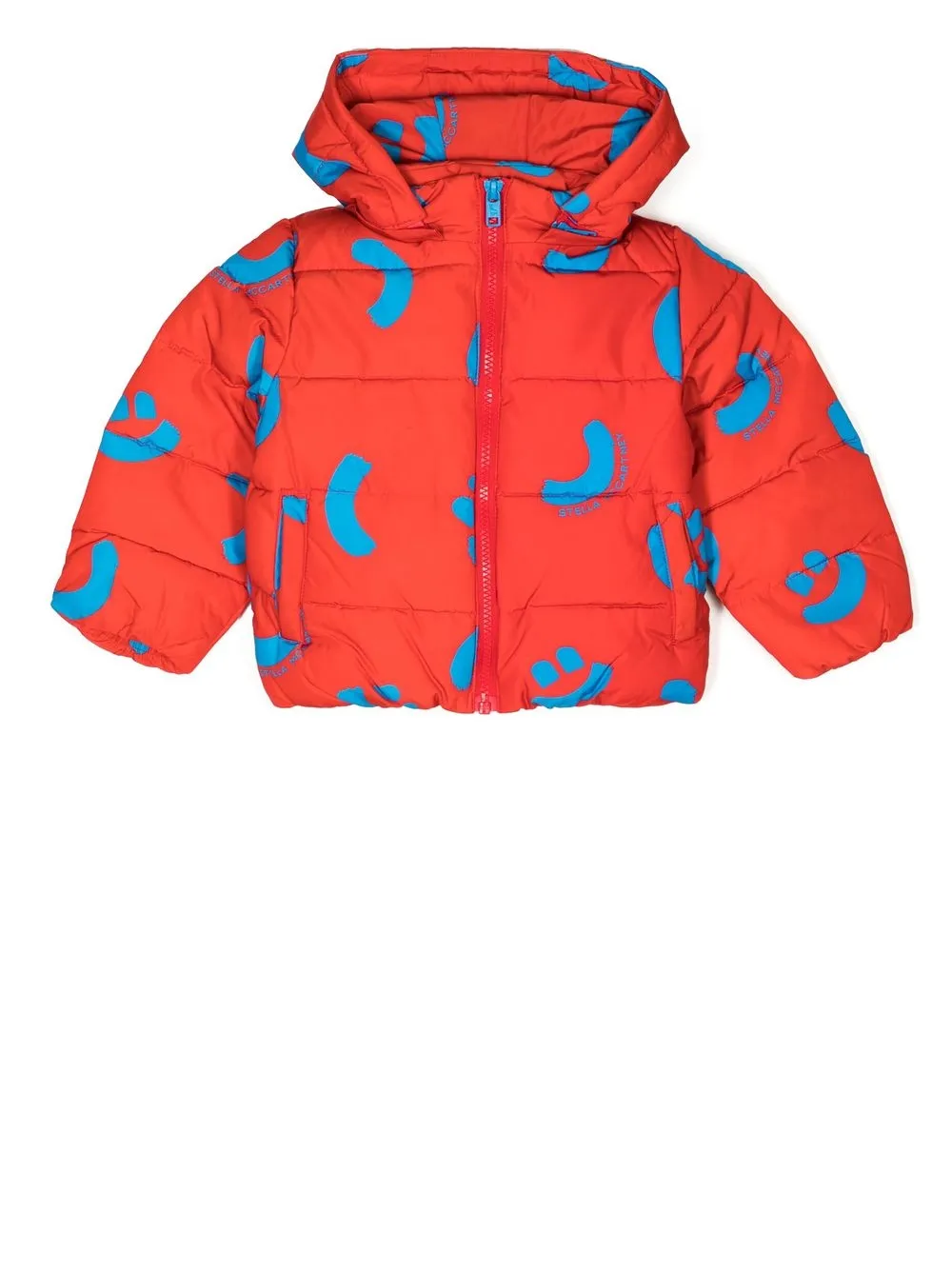 

Stella McCartney Kids smiley-print puffer jacket - Red