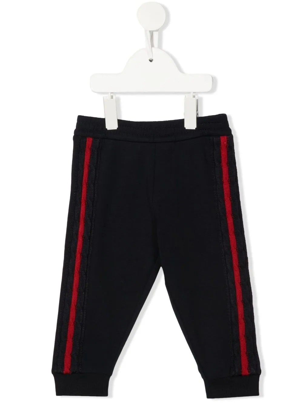 

Moncler Enfant pants con parche del logo - Azul