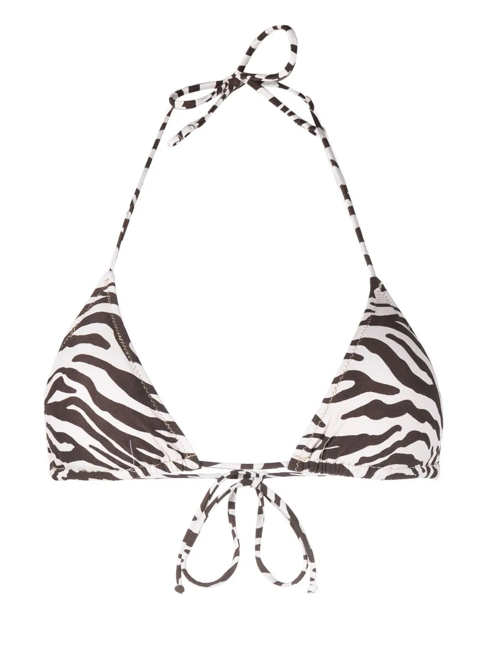 

Reina Olga top de bikini con animal print - Neutro