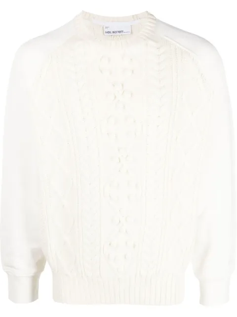 Neil Barrett crew-neck hybrid jumper