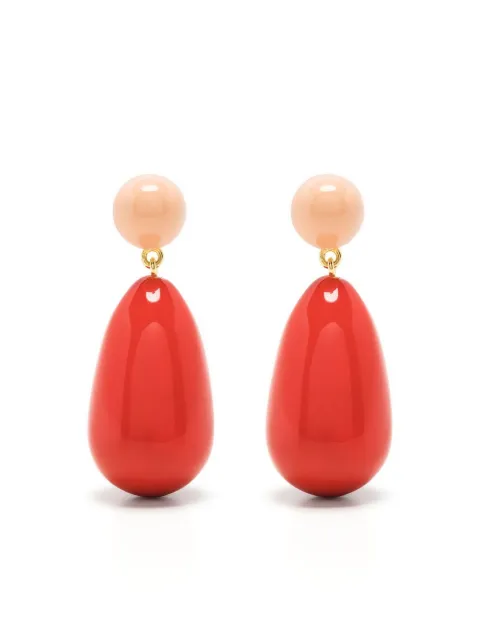 Eshvi enamel drop earrings