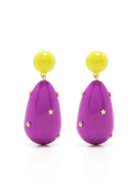 Eshvi two-tone drop earrings