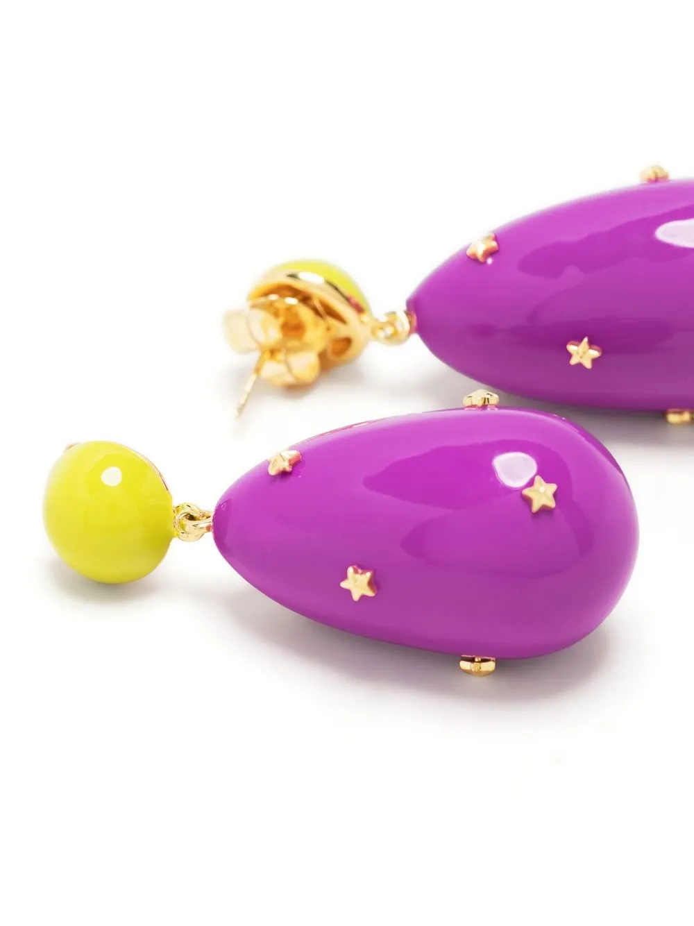  Eshvi Zweifarbige Hängeohrringe   Violett 
