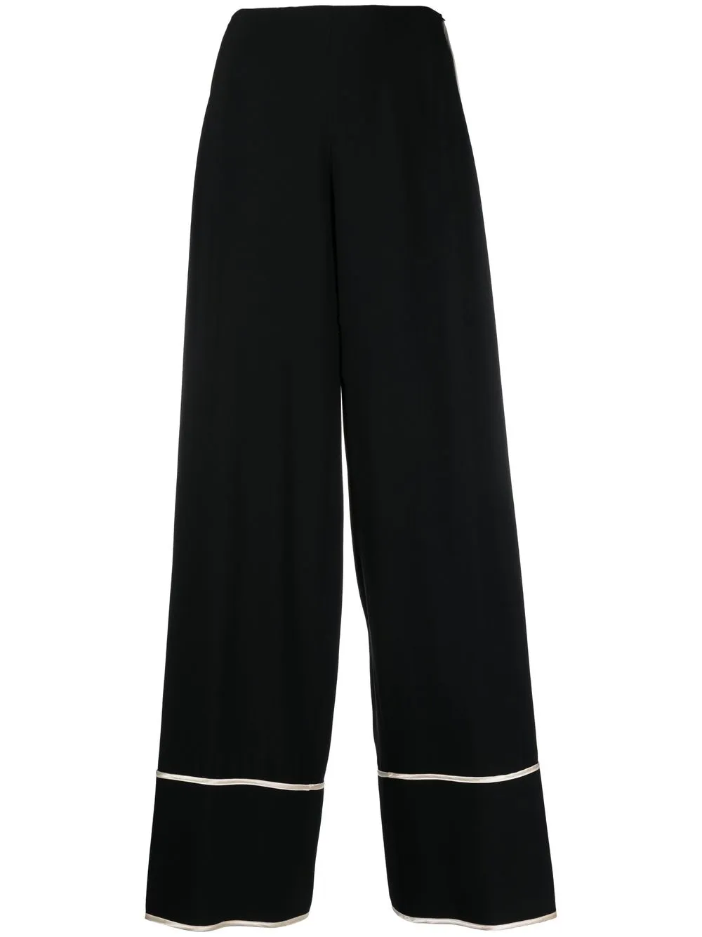 

Erika Cavallini pantalones anchos con tiro alto - Negro