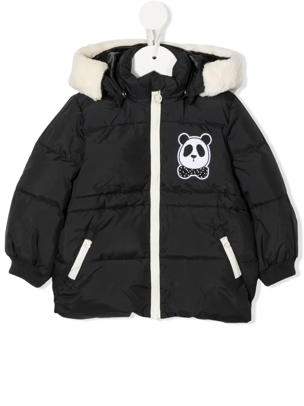 

Mini Rodini chamarra capitonada Panda - Negro