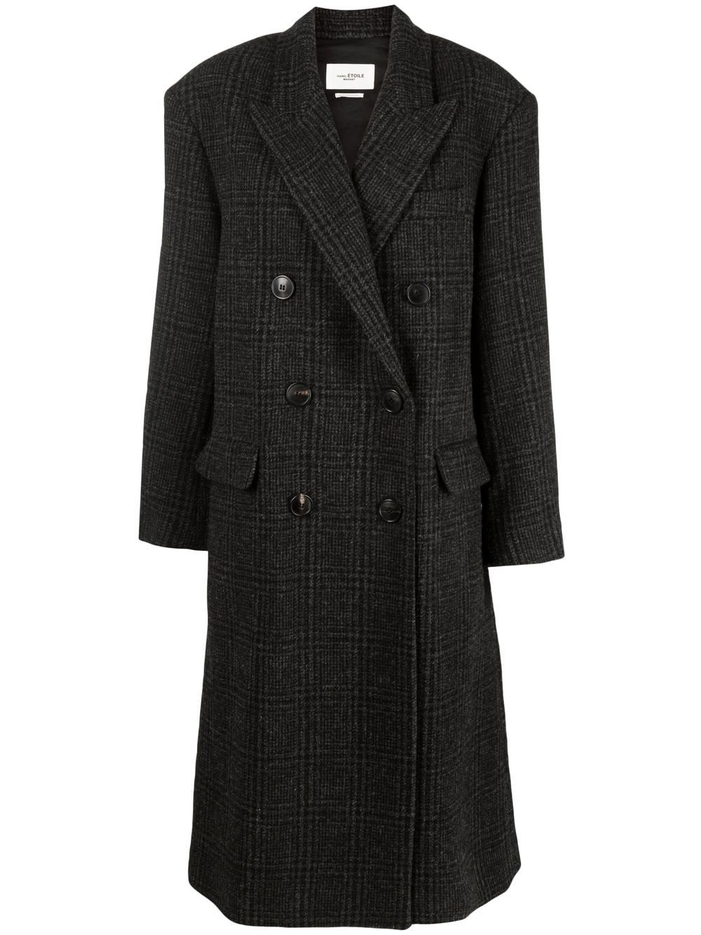 MARANT ÉTOILE double-breasted organic wool coat - Grey