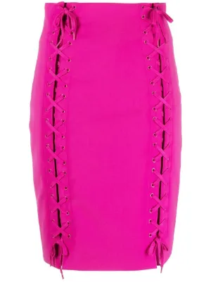 Lace up 2025 pencil mini skirt