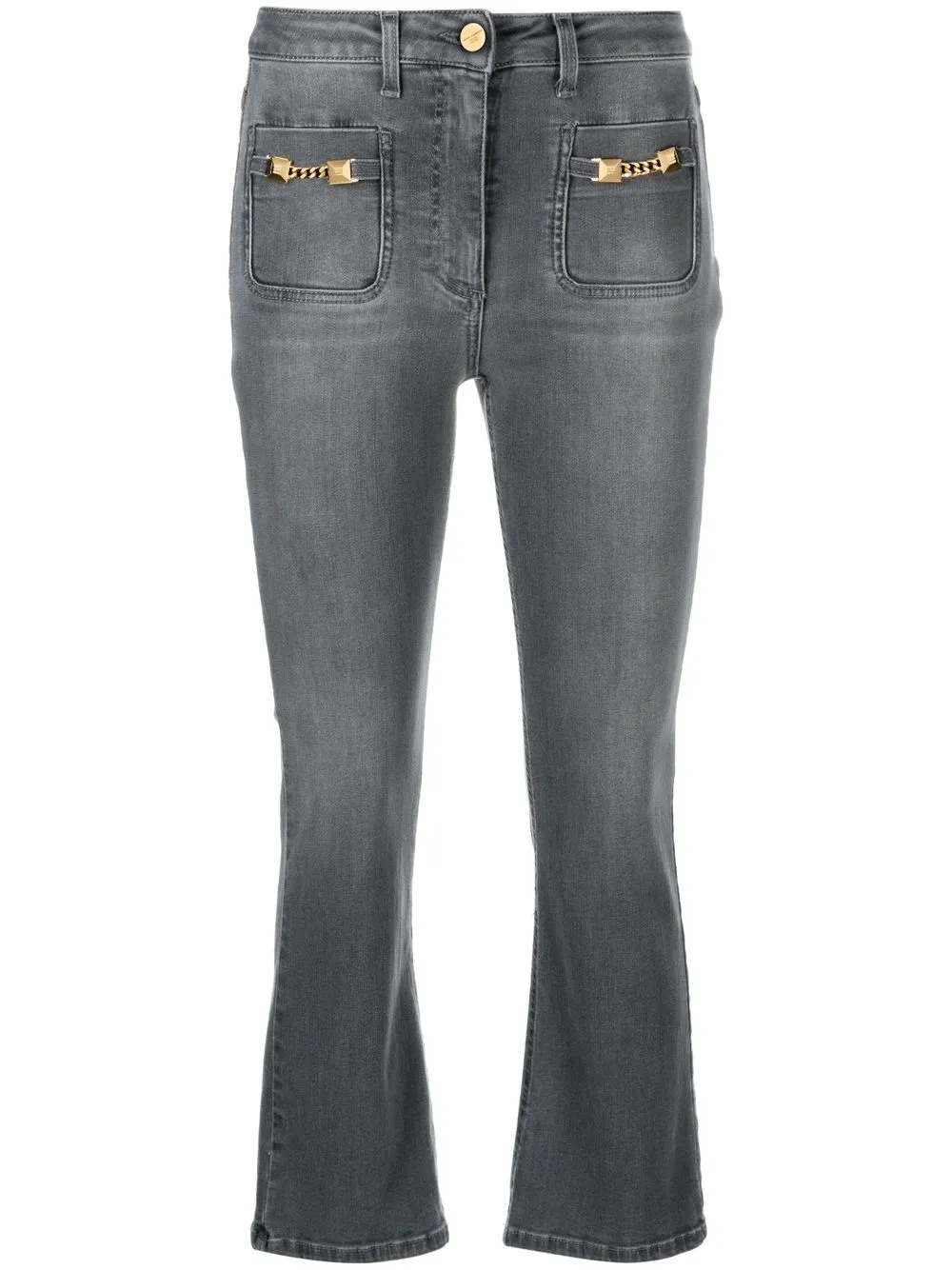 

Elisabetta Franchi jeans acampanados - Gris