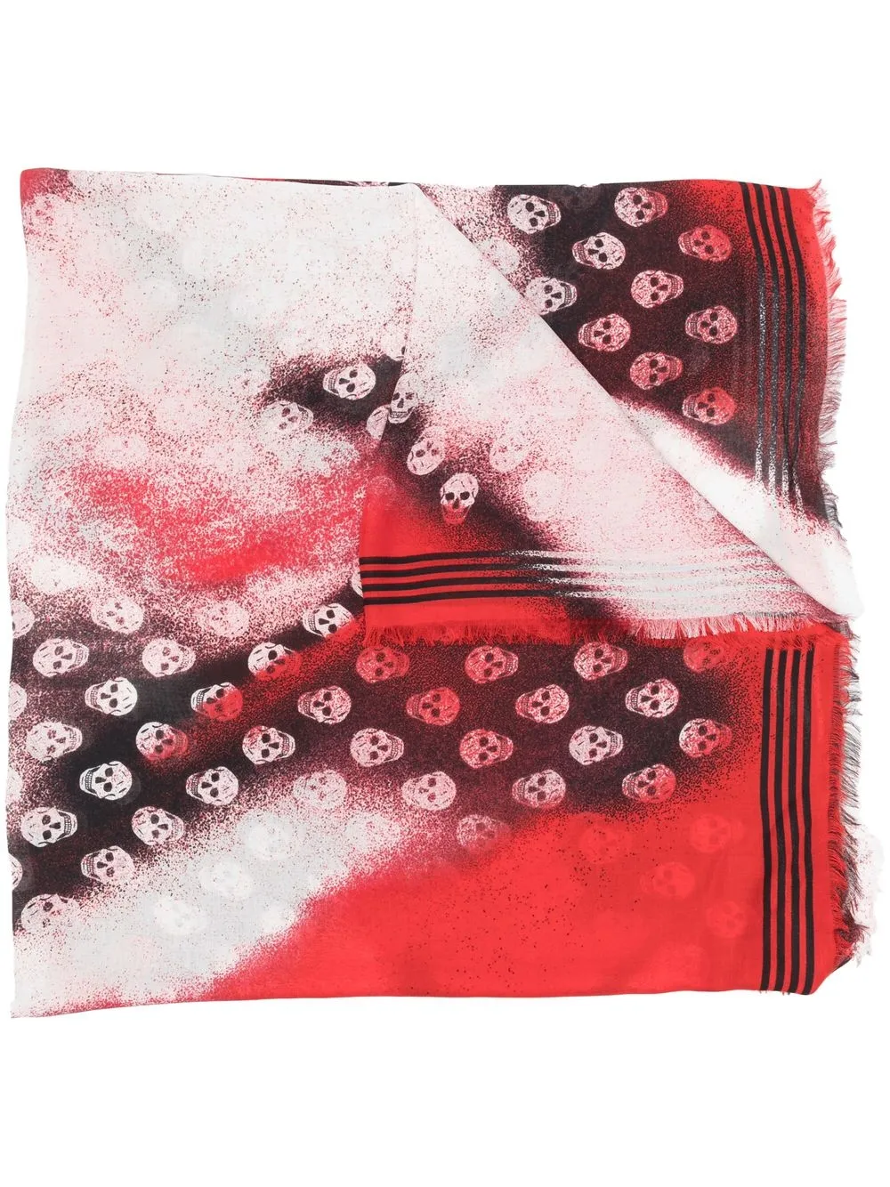 

Alexander McQueen mascada con efecto degradado - Rojo