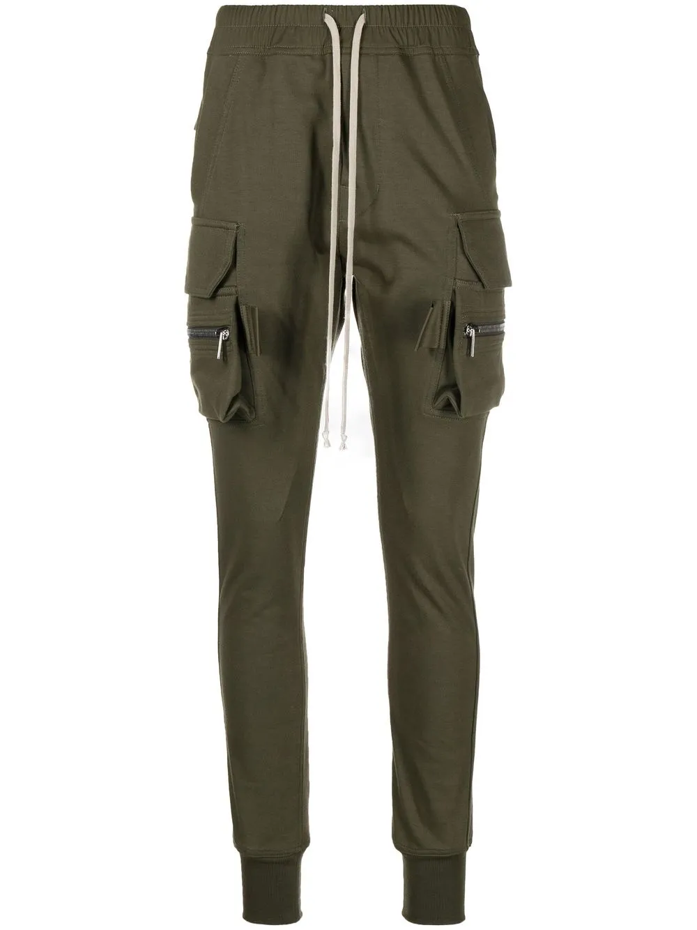 

Rick Owens pantalones tapered con cordones en la pretina - Verde