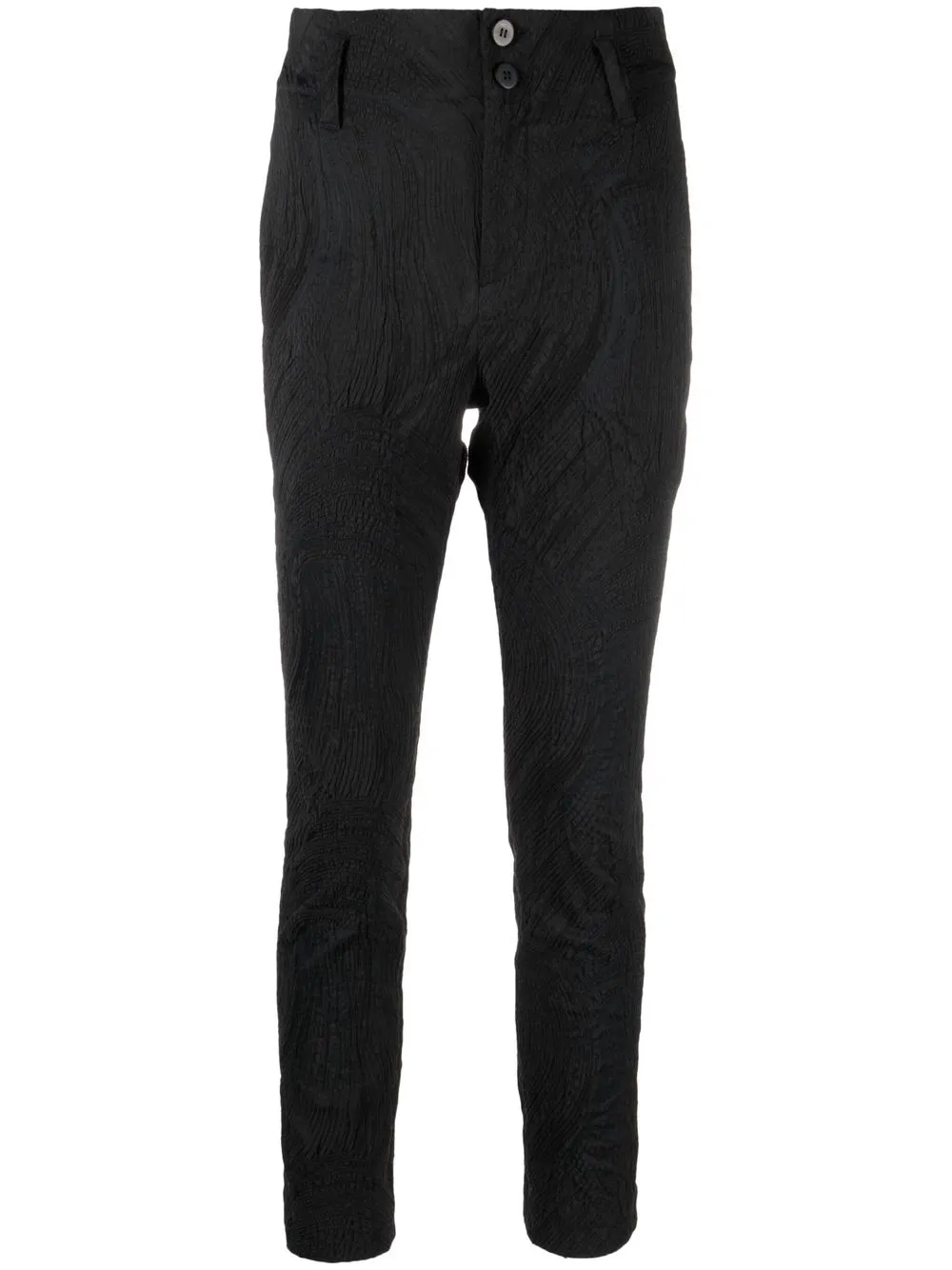 

Issey Miyake pantalones ajustados con tiro alto - Negro