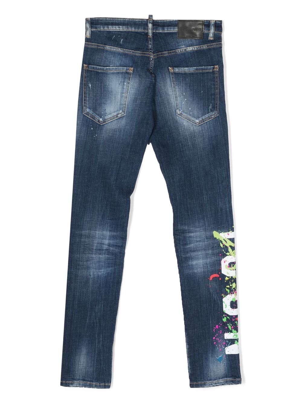 Dsquared2 Kids Jeans met logoprint - Blauw