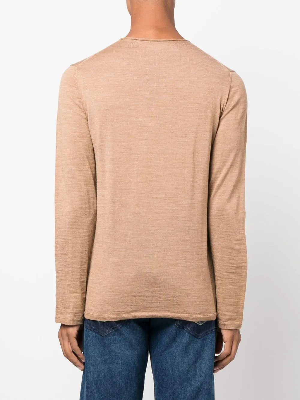 graphic-print round-neck jumper