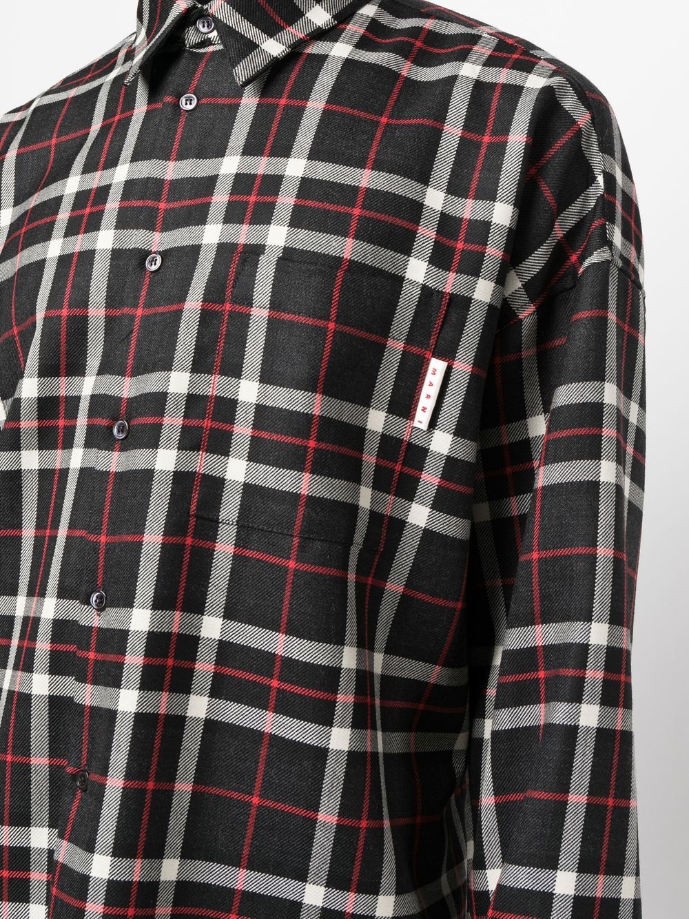 Shop Marni Tartan Button-down Shirt In Grau