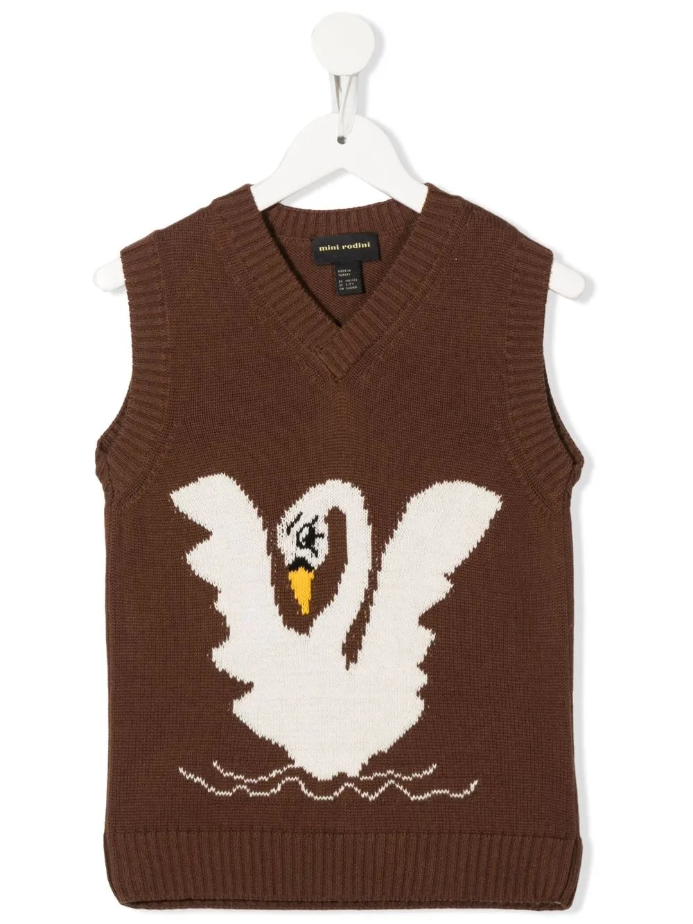 

Mini Rodini embroidered jumper vest - Brown