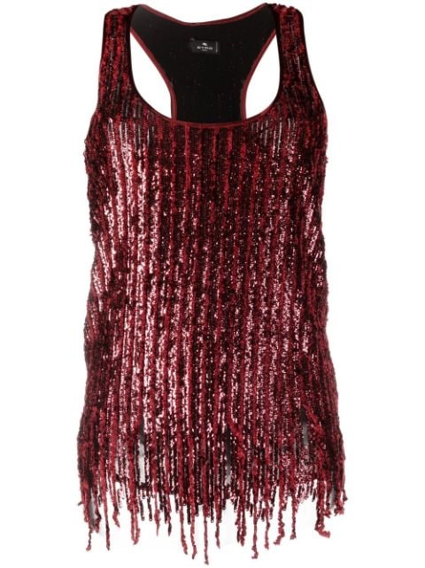 ETRO sequinned tank top