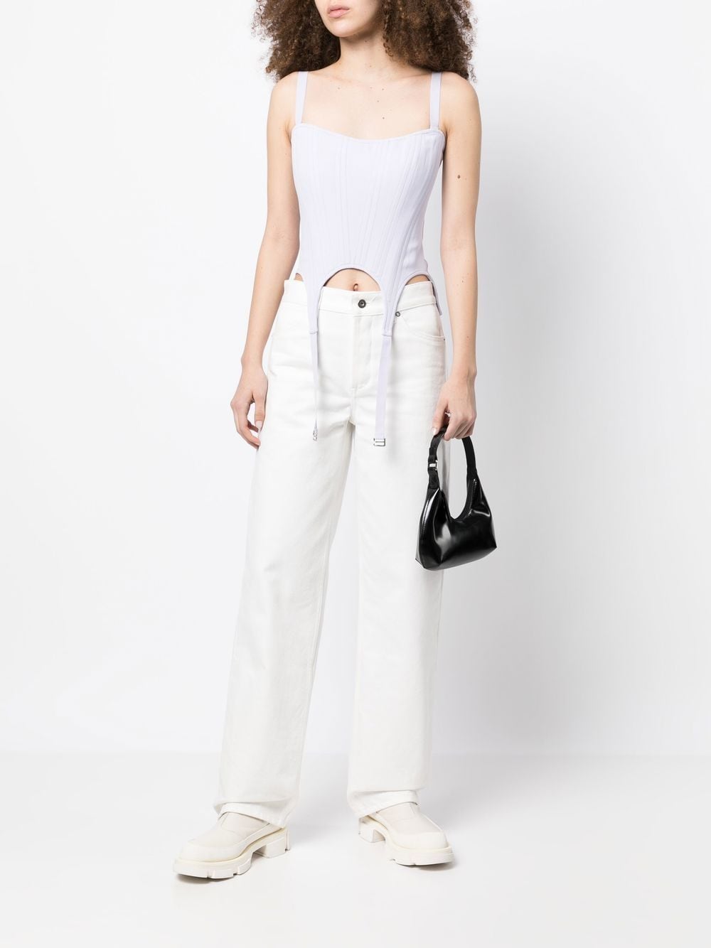 Image 2 of Dion Lee ribbed corset tank top