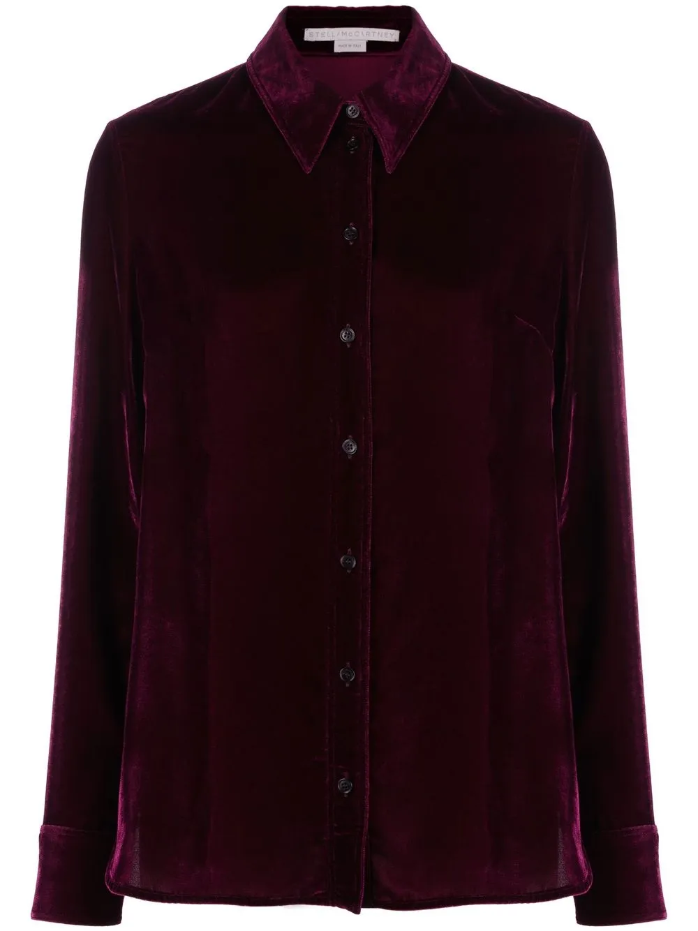 

Stella McCartney camisa de terciopelo con botones - Morado