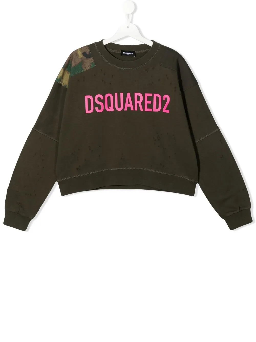 

Dsquared2 Kids sudadera con efecto envejecido - Verde