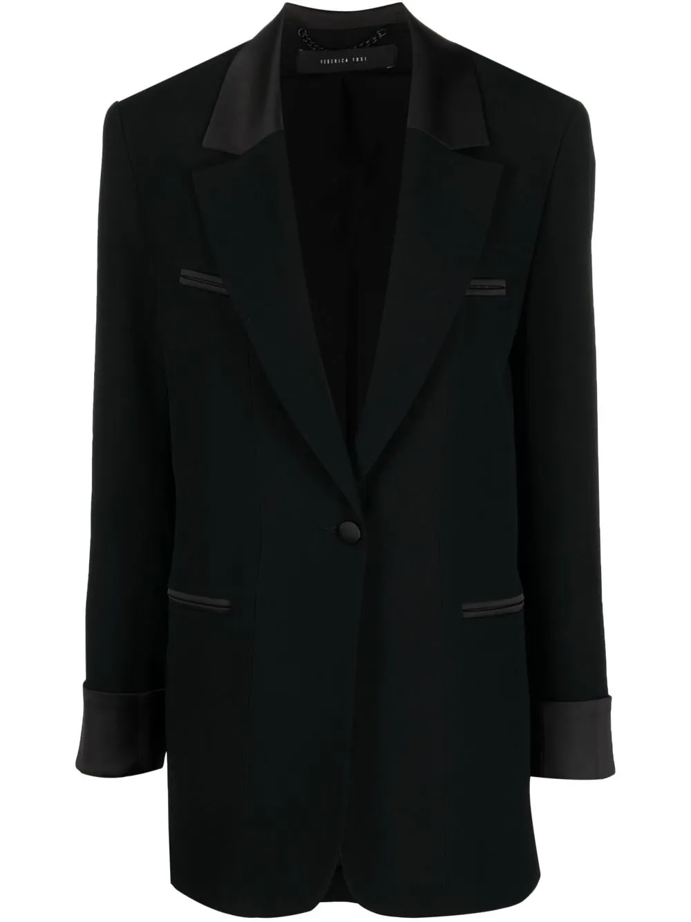 

Federica Tosi single-breasted fitted blazer - Black