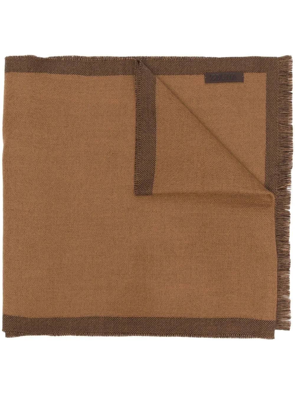 

Zegna two-tone wool scarf - Brown