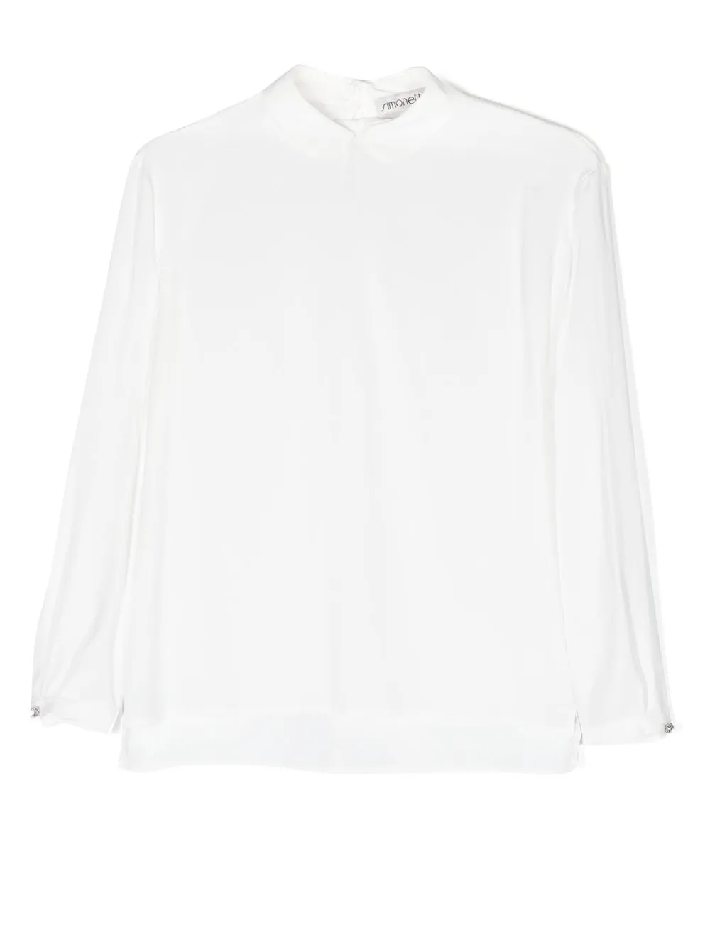 

Simonetta TEEN wide-sleeved button-cuffs shirt - White