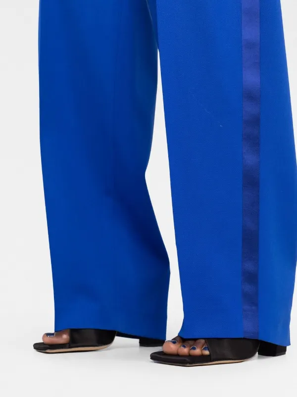The Attico wide-leg Trousers | Blue | FARFETCH SG