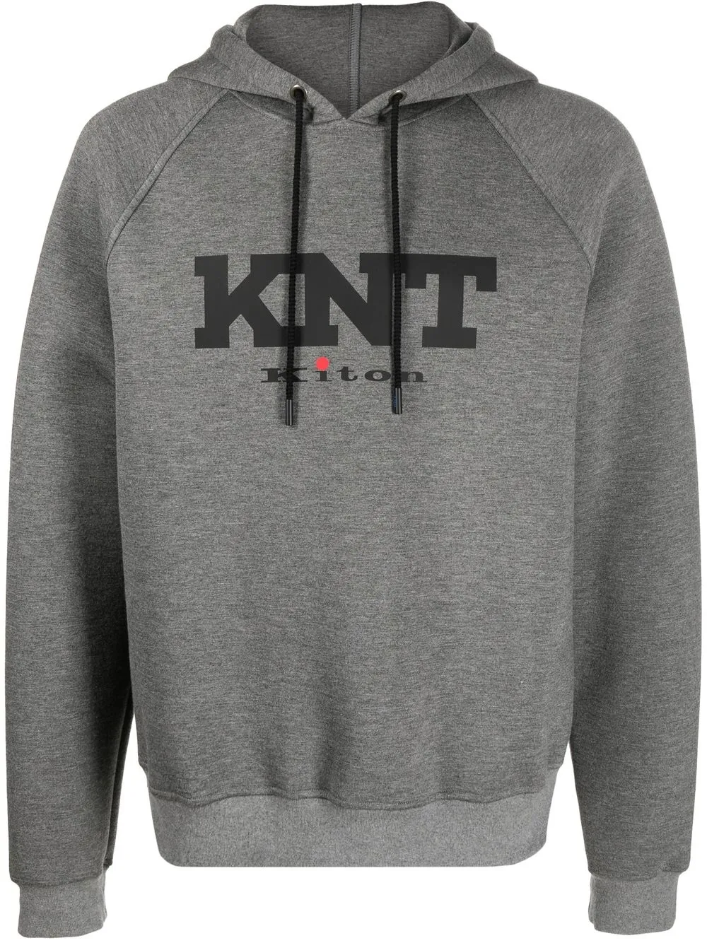 

Kiton hoodie con logo estampado - Gris
