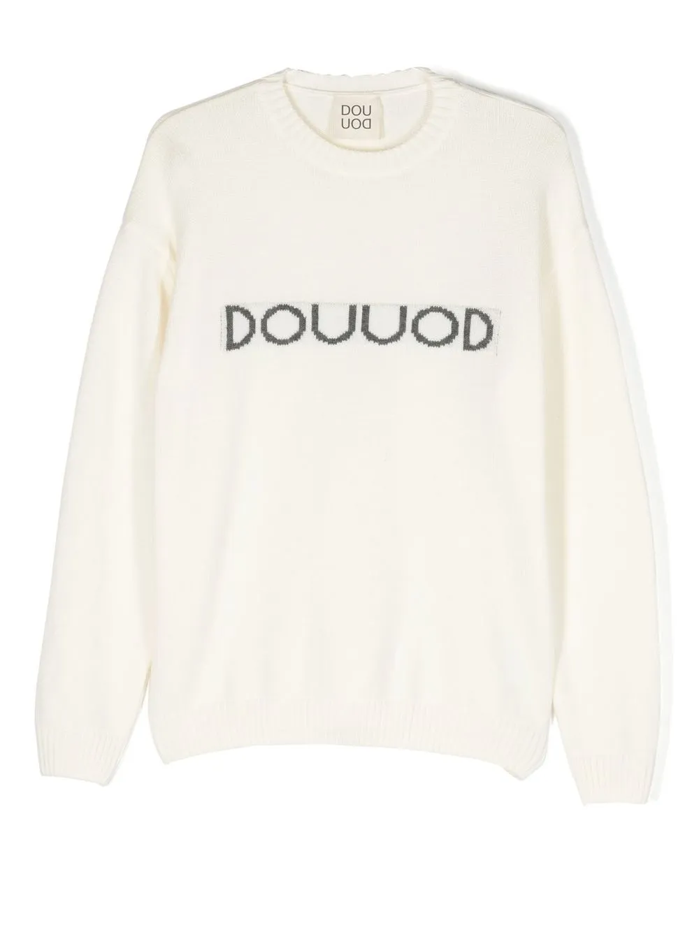 

Douuod Kids TEEN intarsia-knit logo jumper - Neutrals